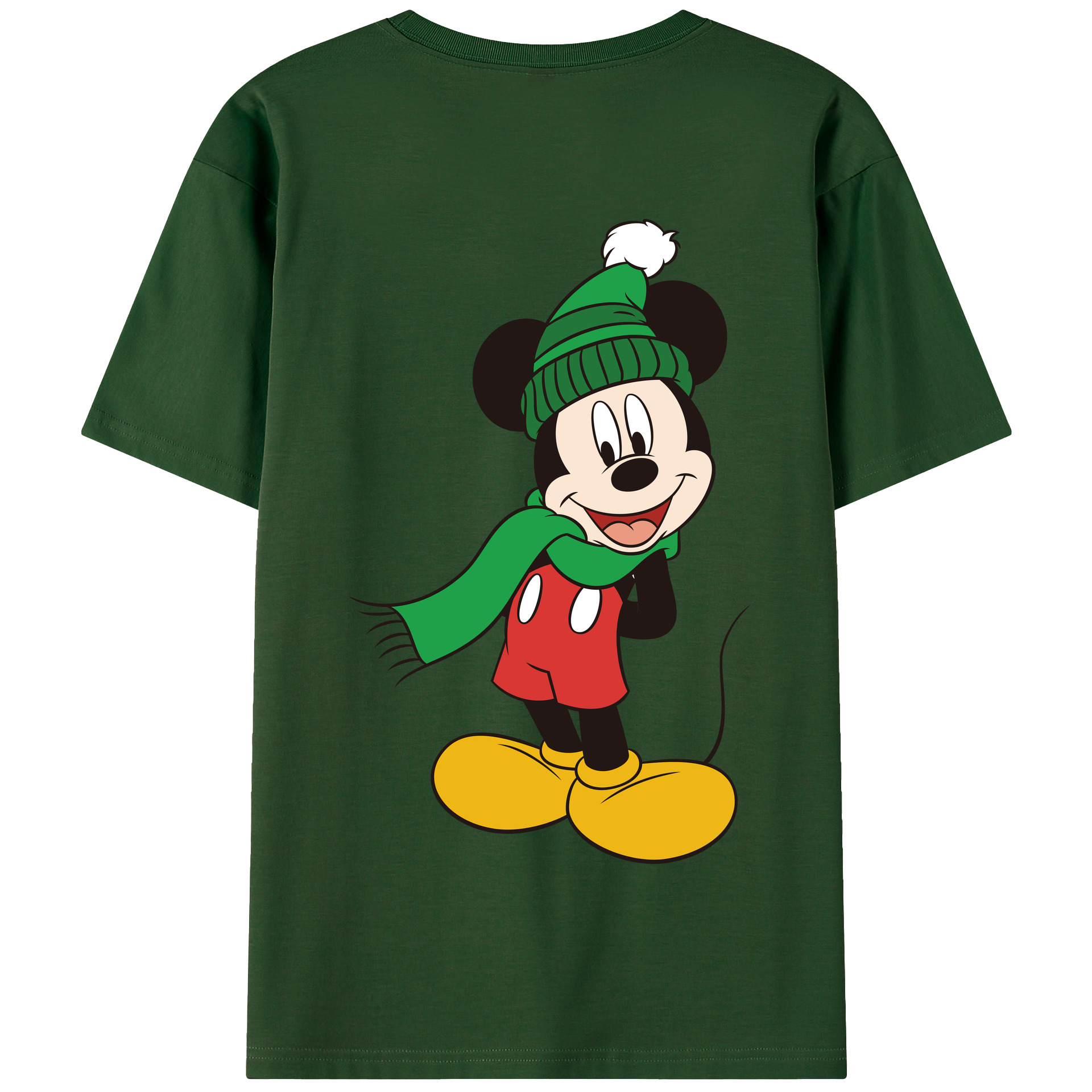 （画像用） ミッキーマウス Mickey Mouse 綿100％半袖Tシャツ（背面プリント）